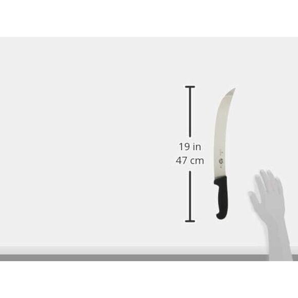 NWT Victorinox Cutlery 12-Inch Curved Cimeter Knife, Black Fibrox Handle - Picture 3 of 3